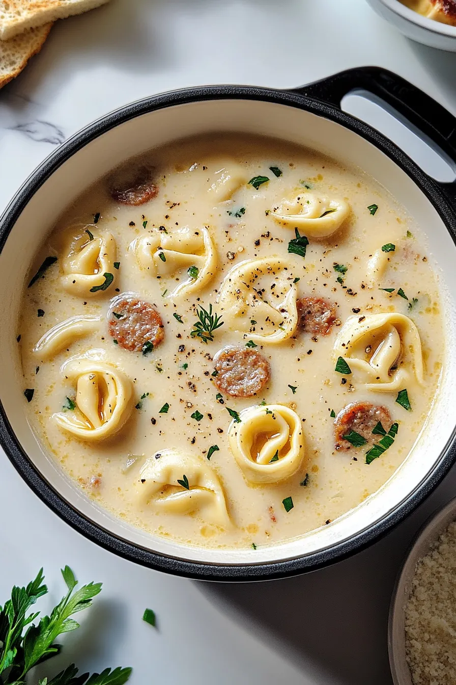 Creamy Sausage Tortellini Soup – My Food Plans