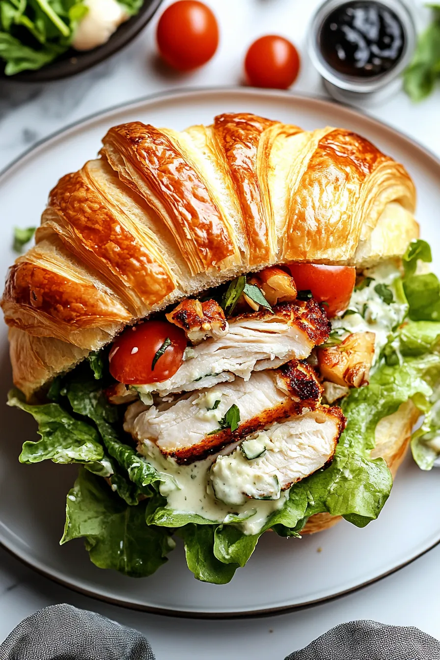 Chicken Caesar Croissant Sandwich – My Food Plans