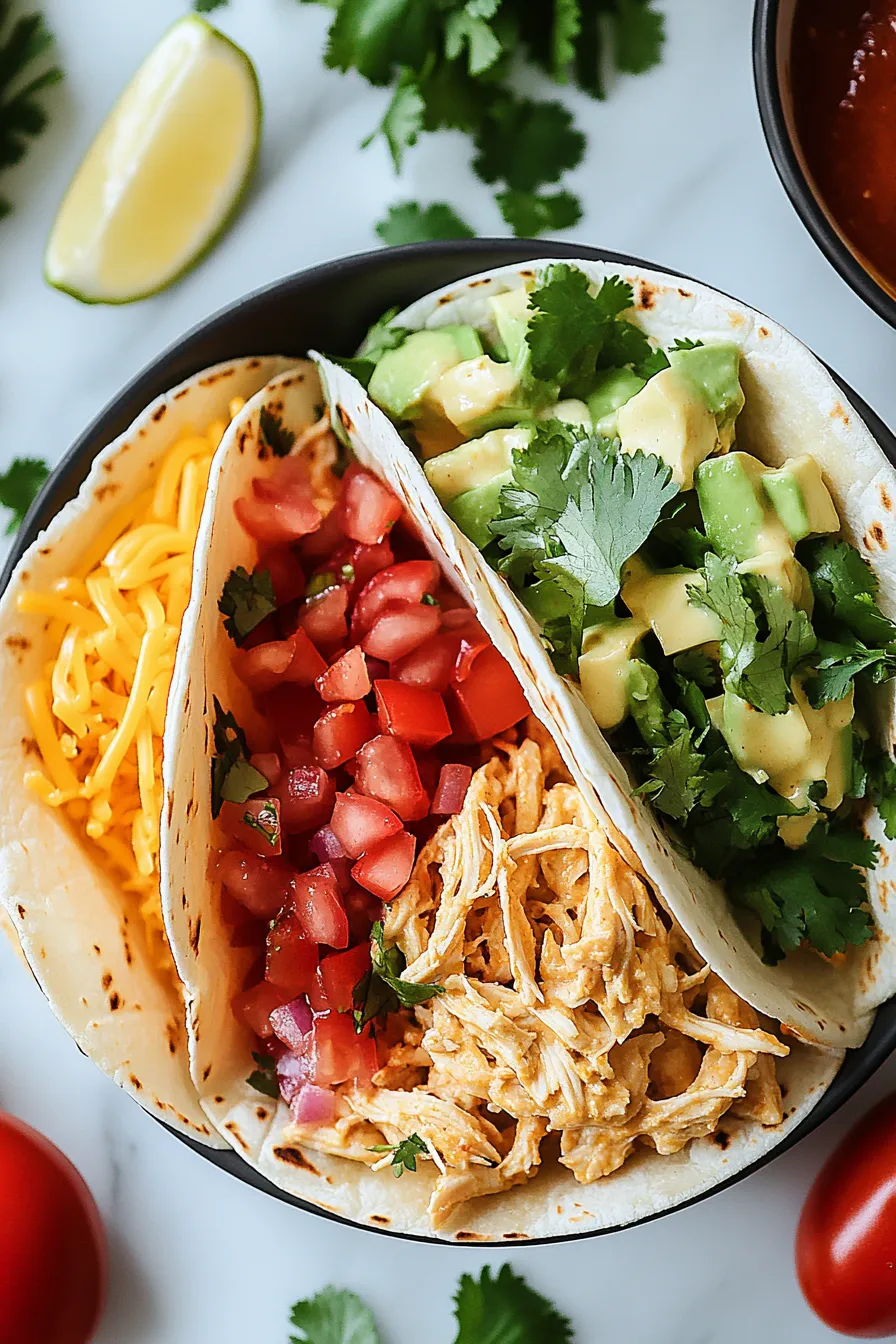 Slow Cooker Queso Chicken Tacos – My Food Plans