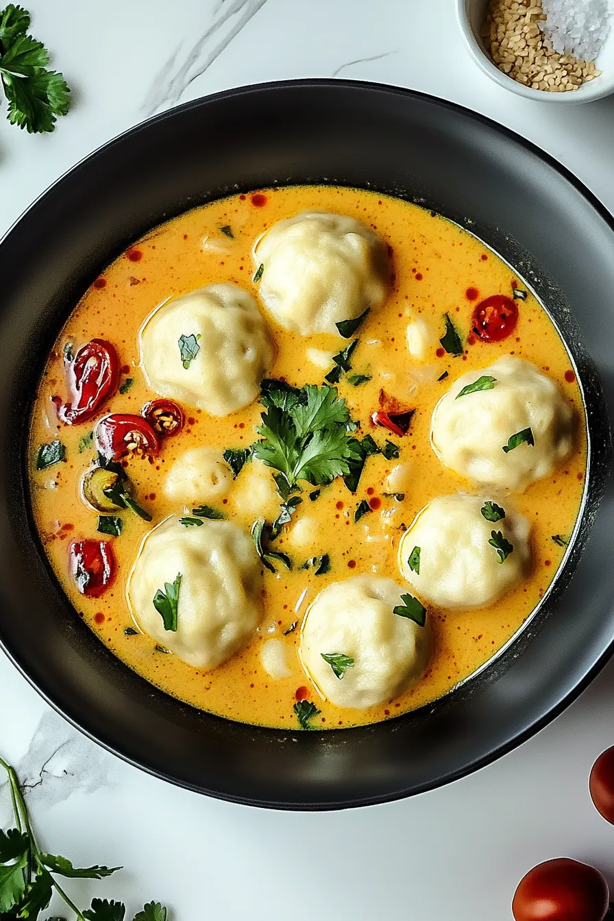 Coconut Curry Soup with Dumplings – My Food Plans