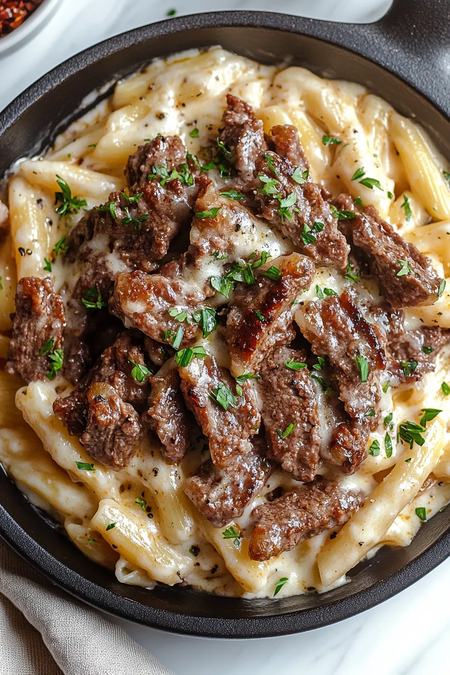 Philly Cheese Steak Pasta – My Food Plans