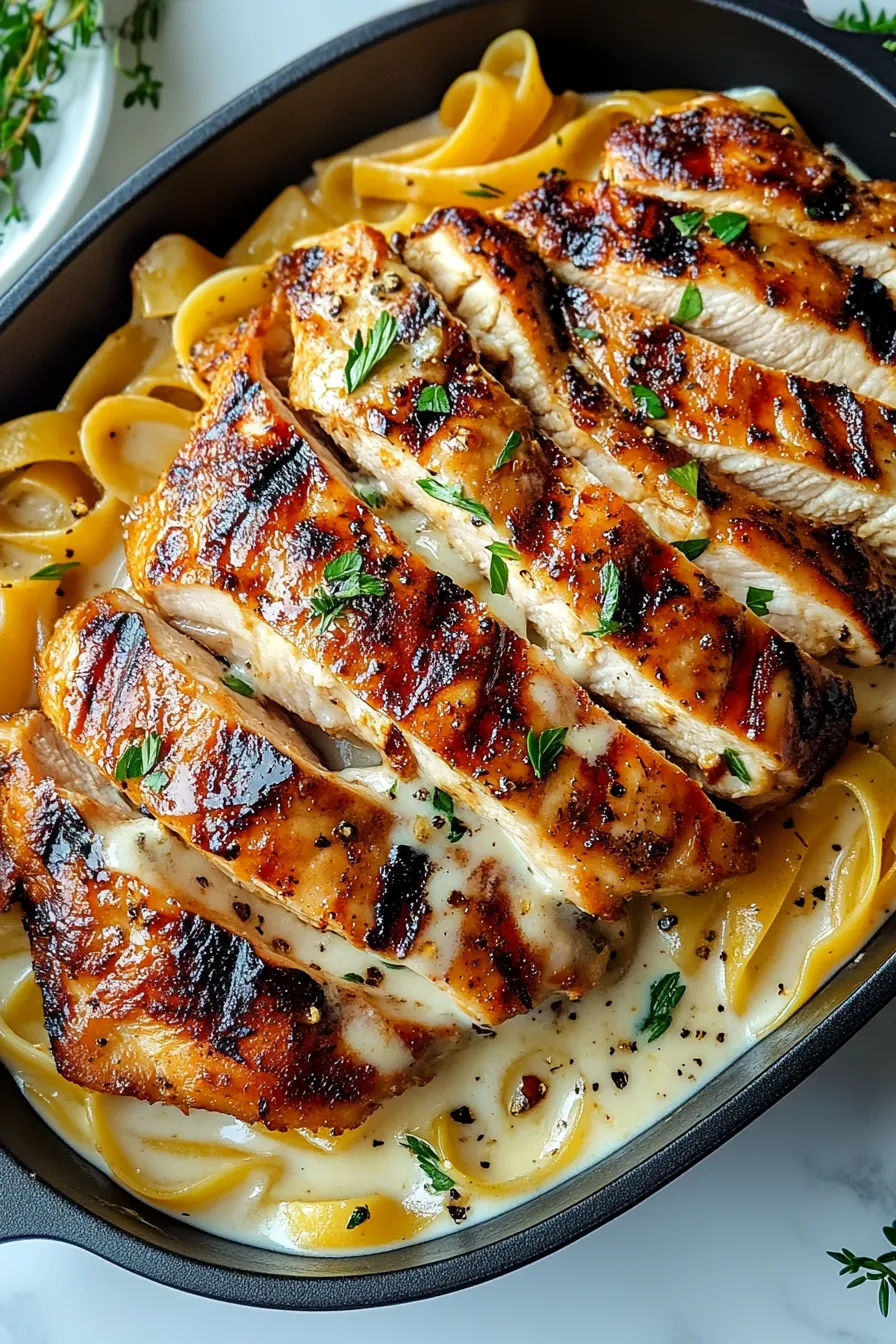 Grilled Chicken Alfredo Pasta – My Food Plans