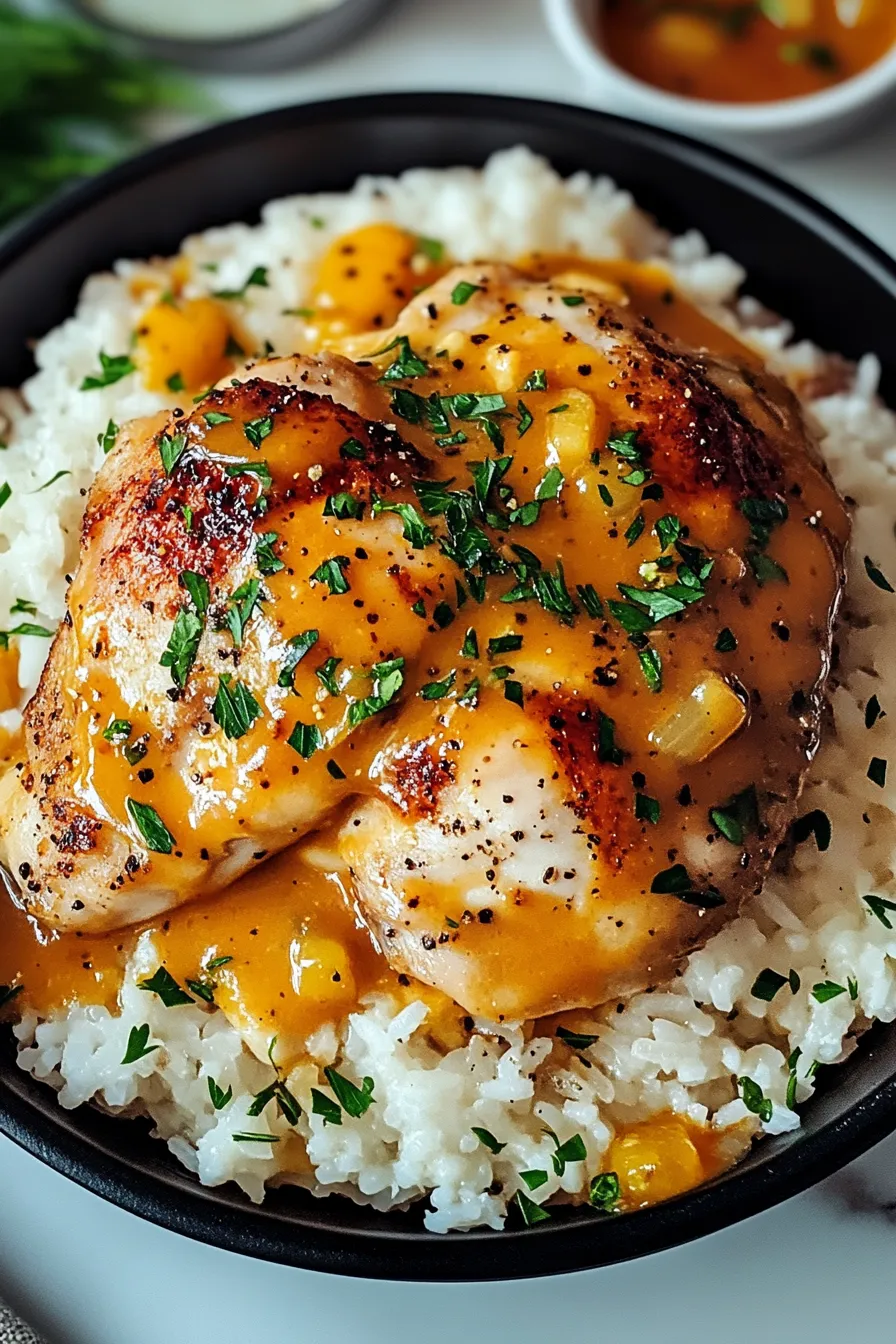 Smothered Chicken and Rice – My Food Plans