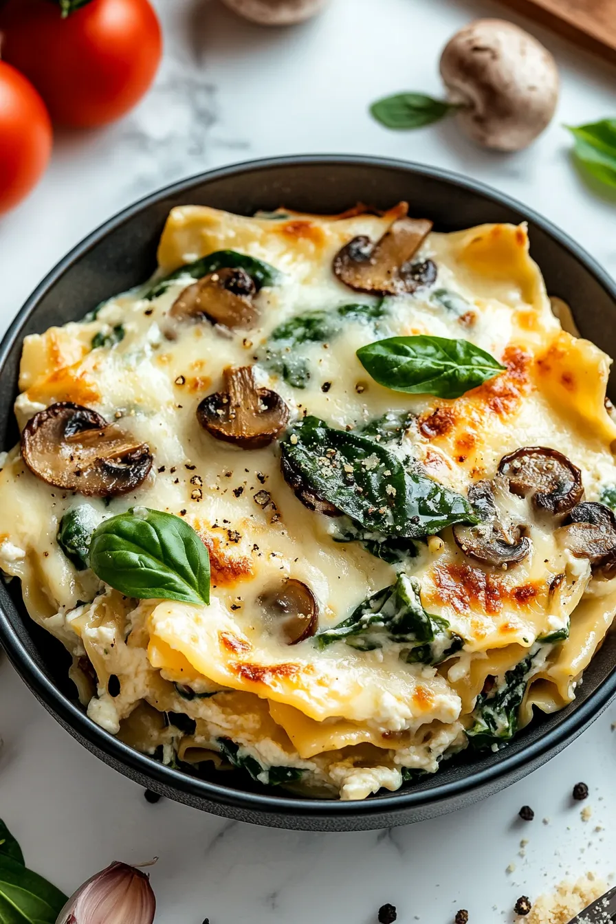 Creamy Spinach Mushroom Lasagna – My Food Plans