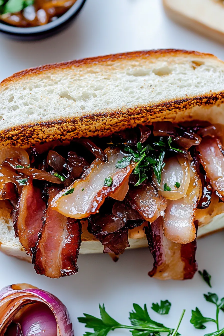 Bacon Sandwich with Caramelized Onions – My Food Plans