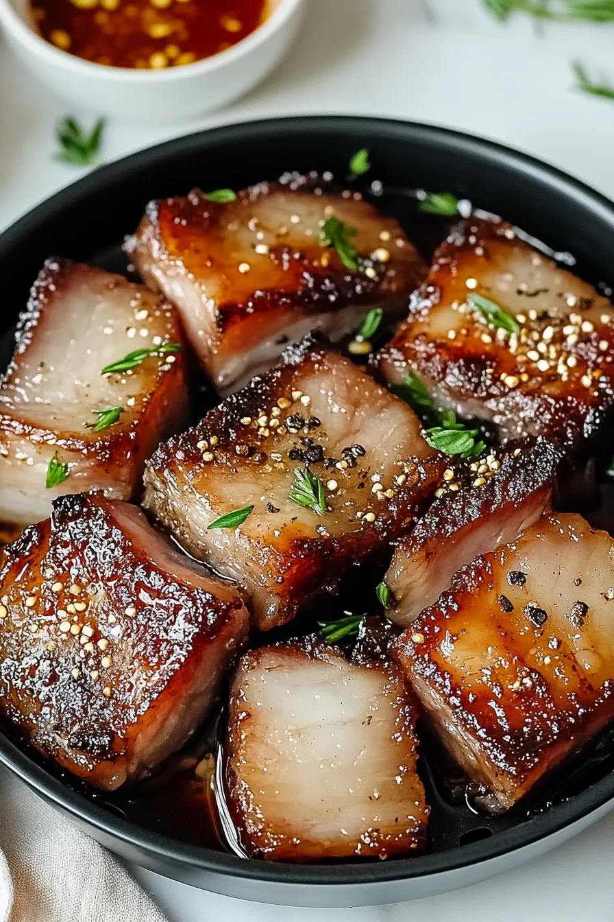 Crispy Air Fryer Pork Belly Slices – My Food Plans