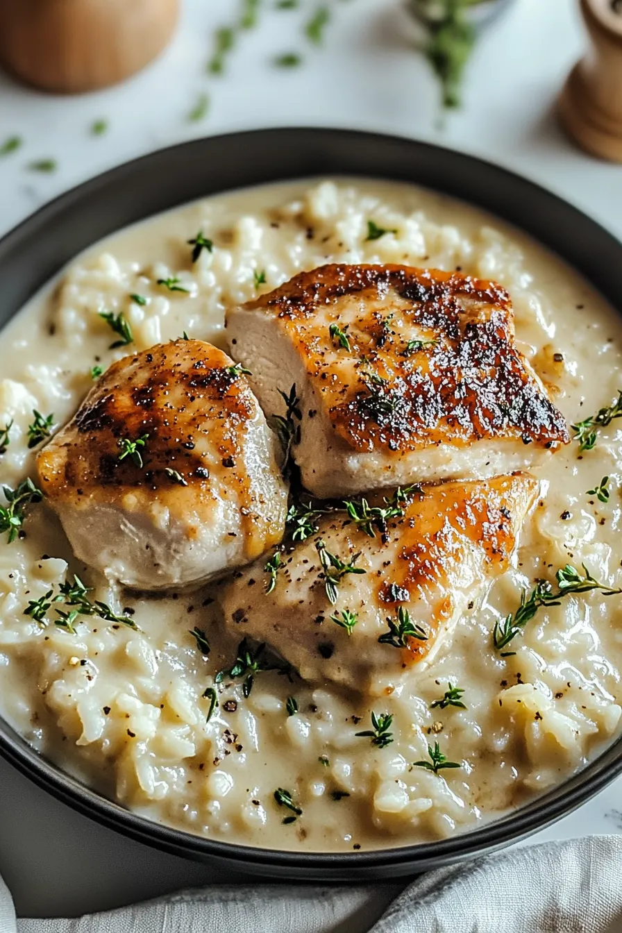 Creamy Smothered Chicken and Rice – My Food Plans