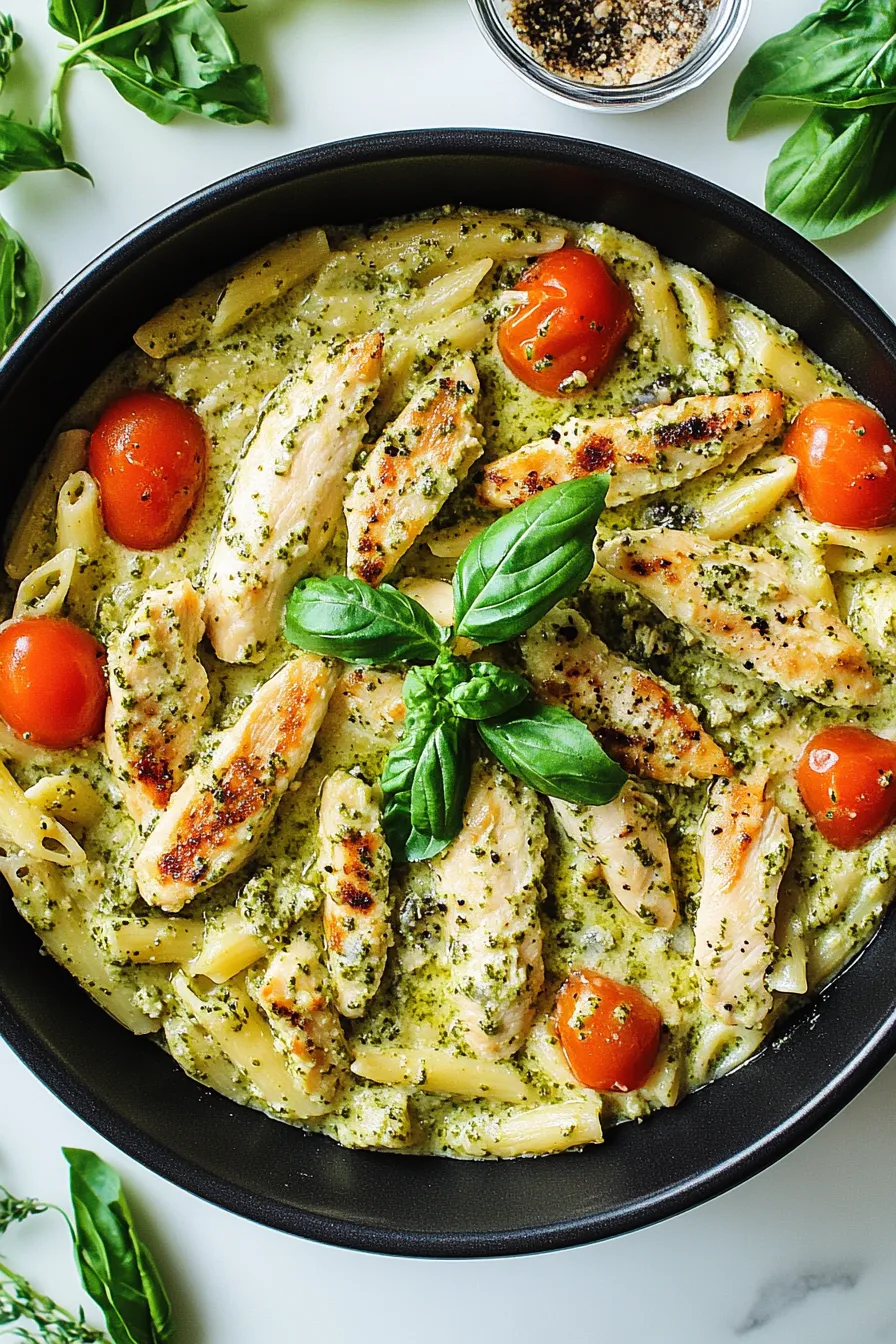 Creamy Chicken Pesto Pasta – My Food Plans