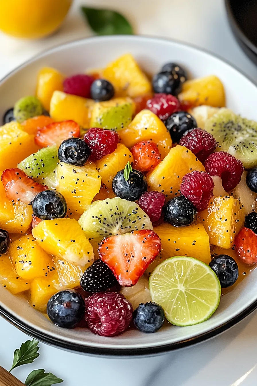 Fresh Fruit Salad with Honey-Lime Poppy Seed Dressing, perfect Easter Salad – My Food Plans