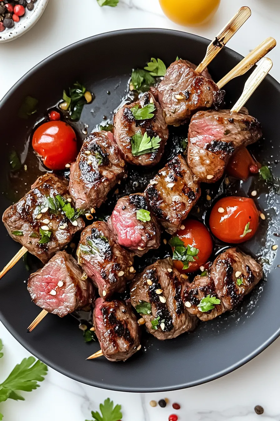 Asian Garlic Steak Skewers – My Food Plans