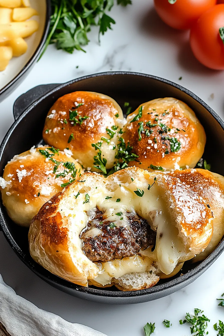 Garlic Parmesan Cheeseburger Bombs – My Food Plans