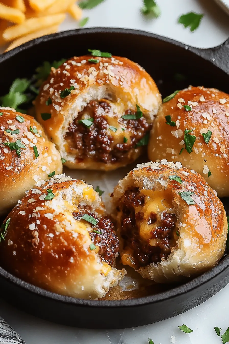 Easy Garlic Parmesan Cheeseburger Bombs – My Food Plans