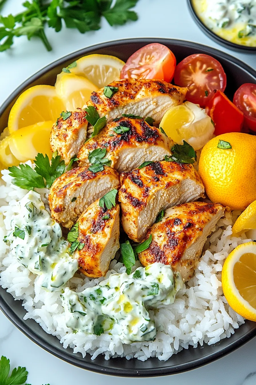 Dump and Bake Chicken Tzatziki Rice – My Food Plans