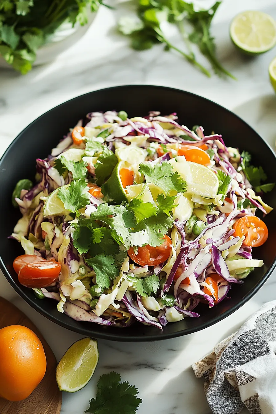 Crunchy Mexican Coleslaw with Lime Juice and Cilantro – My Food Plans