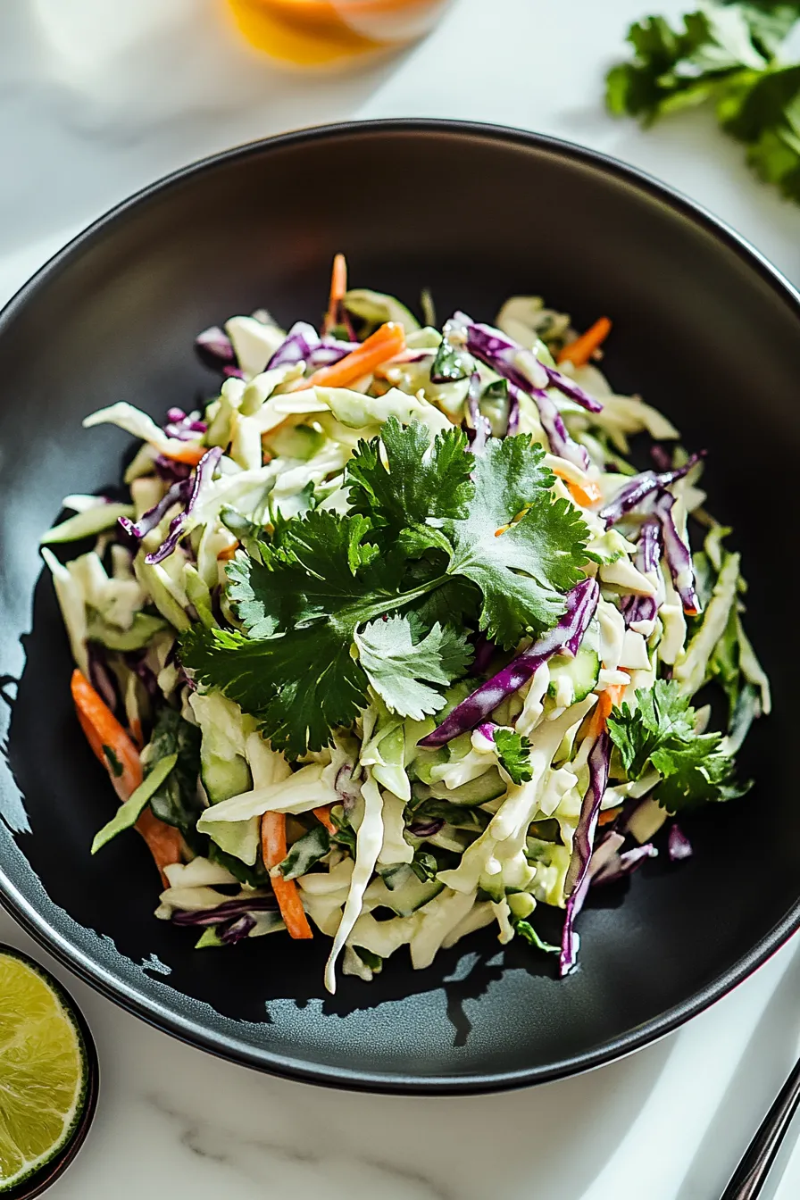 Zesty Mexican Coleslaw with Cilantro and Lime Dressing – My Food Plans