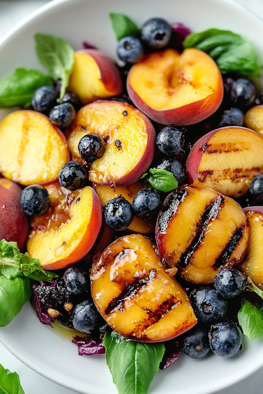 Grilled Peach Blueberry Salad – My Food Plans