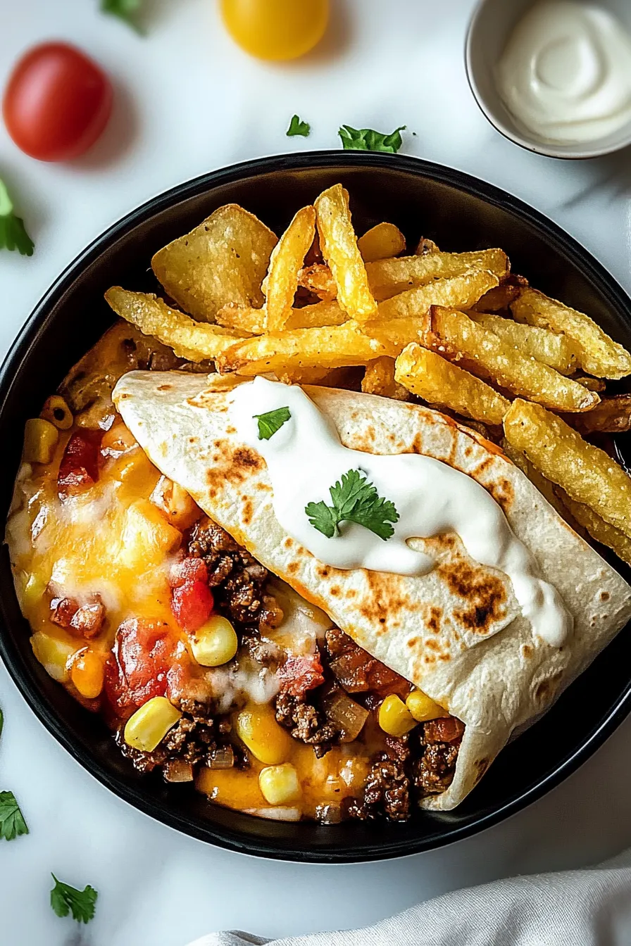 Cheesy Beef Burritos with Crispy Fries – My Food Plans