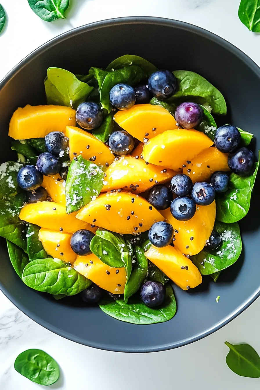 Delicious Mango Salad with Spinach and Blueberries – My Food Plans