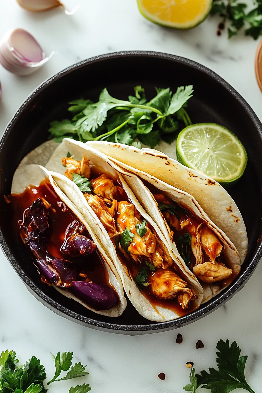 Garlic Butter Honey BBQ Chicken Tacos – My Food Plans