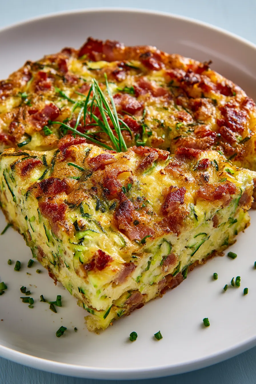 Zucchini and Bacon Slice – My Food Plans