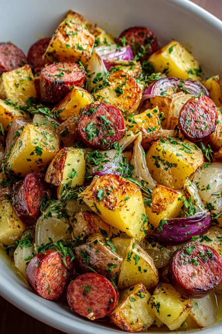 Smoked Sausage and Potato Bake – My Food Plans