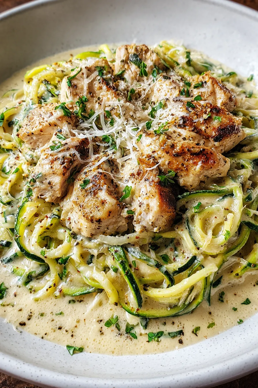 Zucchini Noodle Chicken Alfredo – My Food Plans
