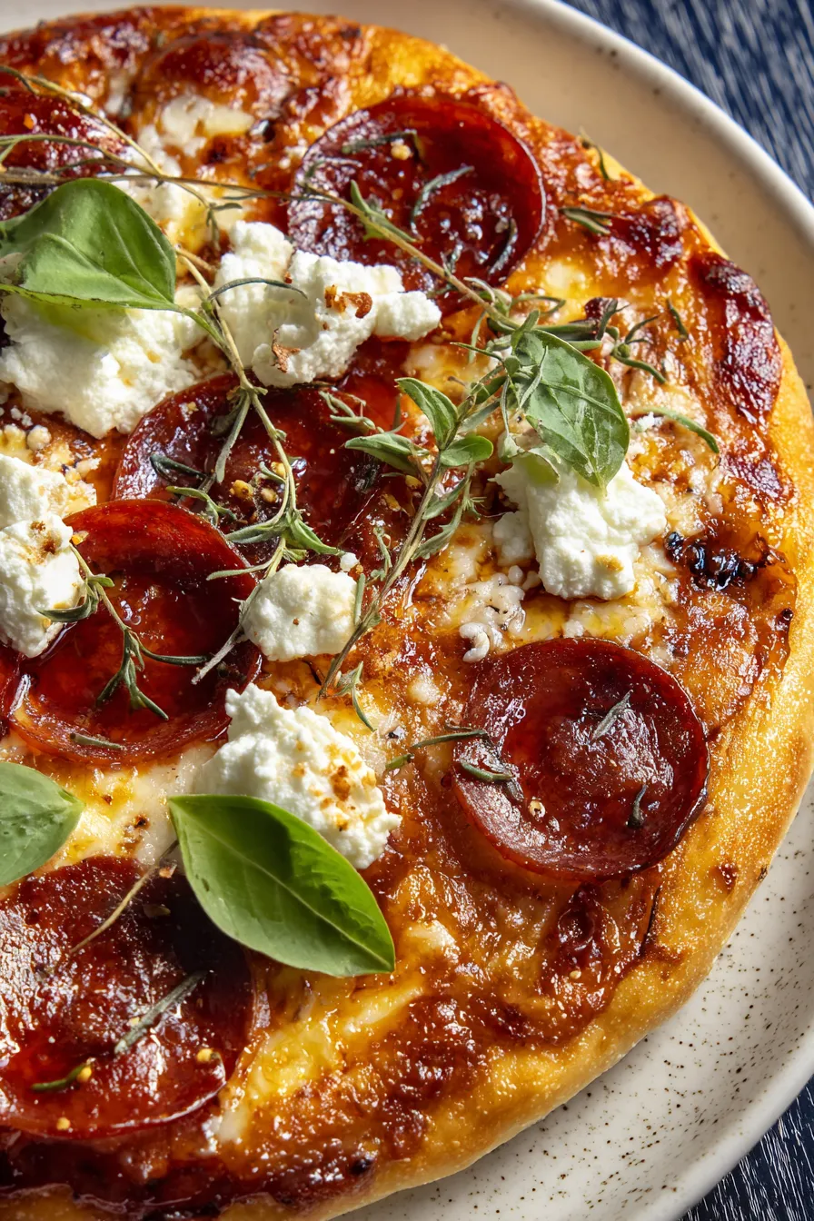 Hot Honey Pepperoni Pizza with Ricotta – My Food Plans