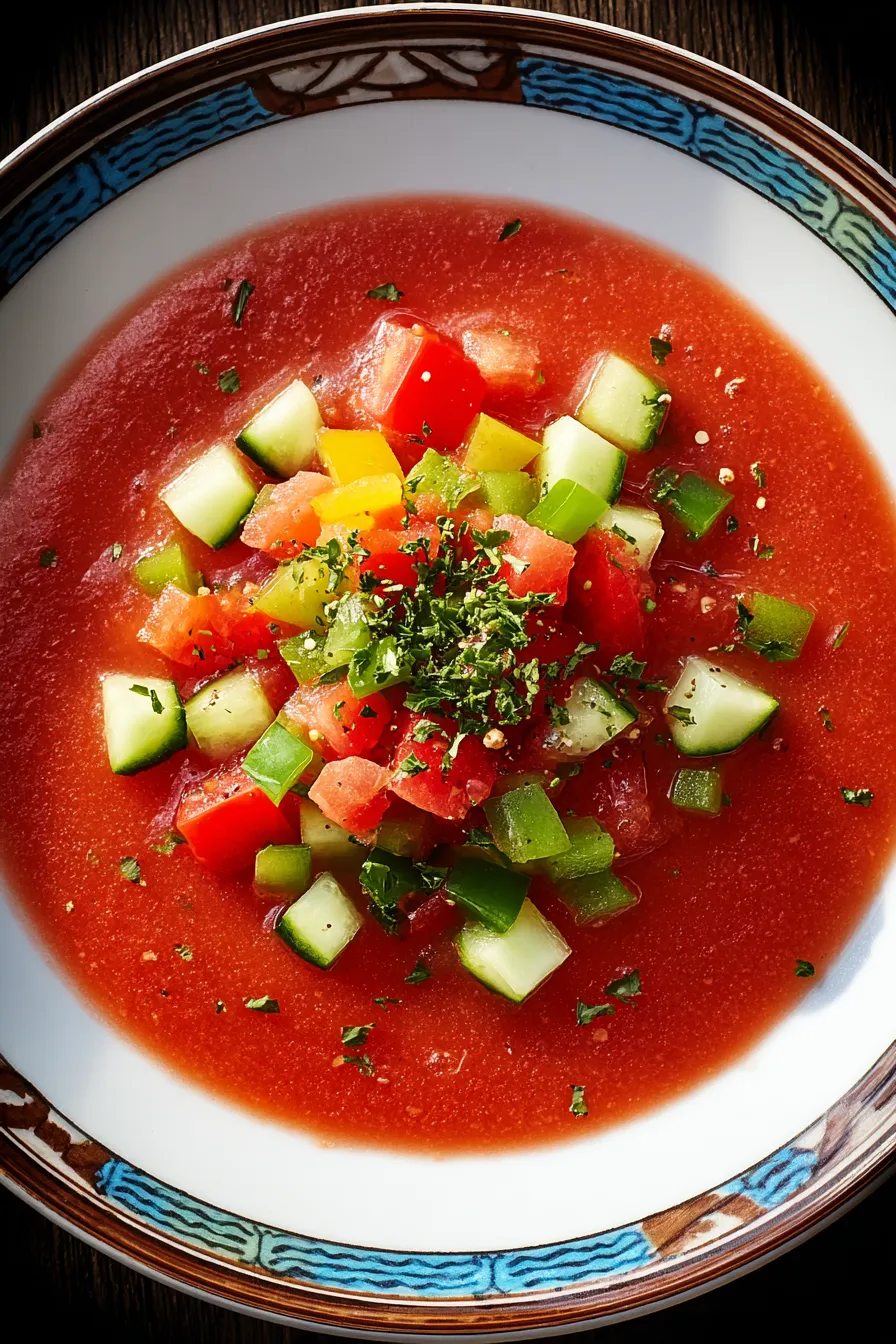 Chilled Spicy Spanish Gazpacho – My Food Plans