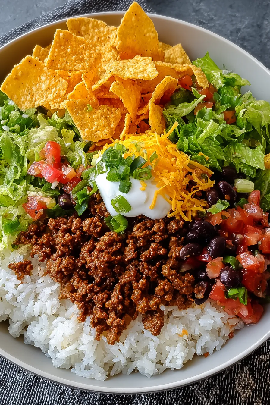 Taco Rice Bowl with Doritos – My Food Plans