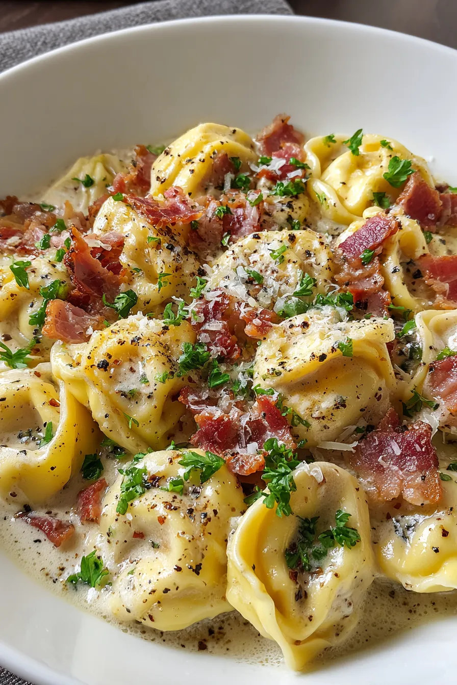 Creamy Tortellini Carbonara – My Food Plans