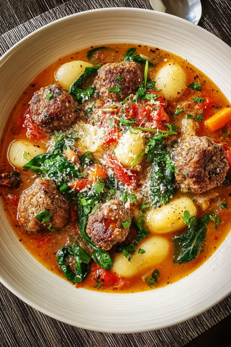 Italian Meatballs & Gnocchi Soup – My Food Plans