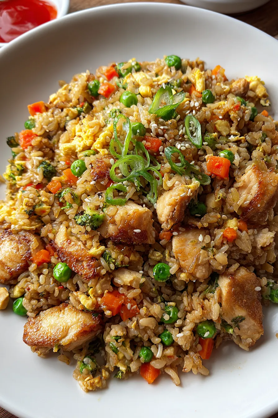 High Protein Crispy Garlic Chicken Fried Rice – My Food Plans
