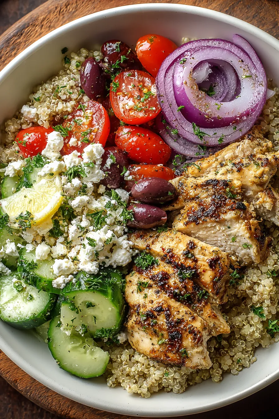 Healthy Greek Chicken Bowl – My Food Plans