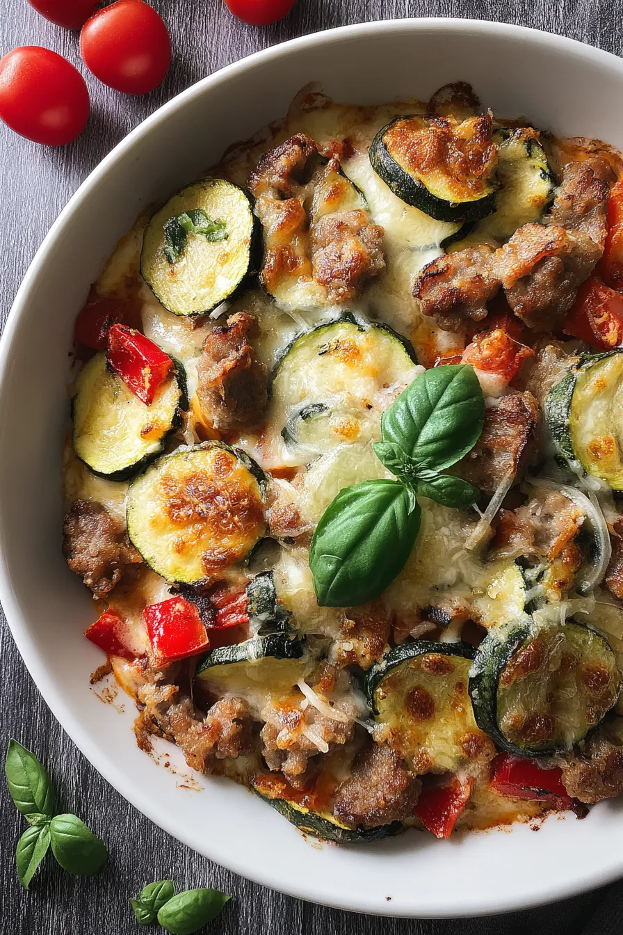 Low Carb Zucchini and Sausage Casserole – My Food Plans