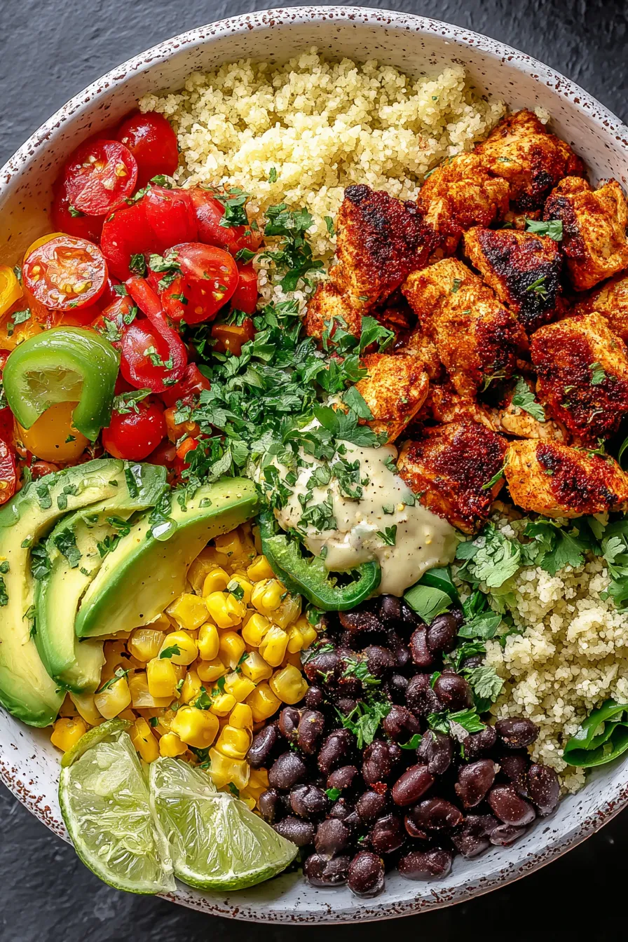 Cauliflower Rice Chicken Burrito Bowl – My Food Plans