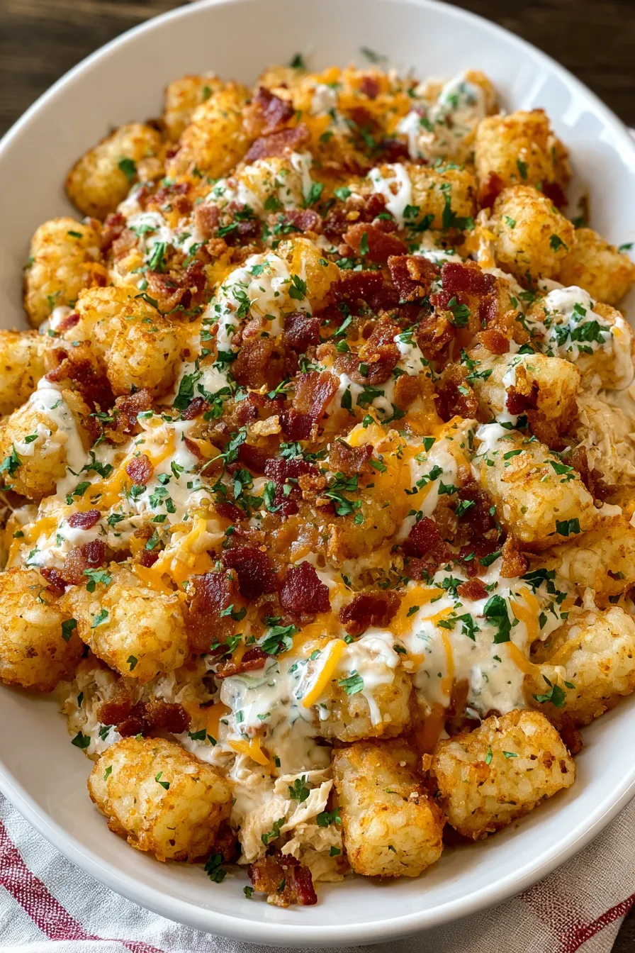 Chicken Bacon Ranch Tater Tot Casserole – My Food Plans