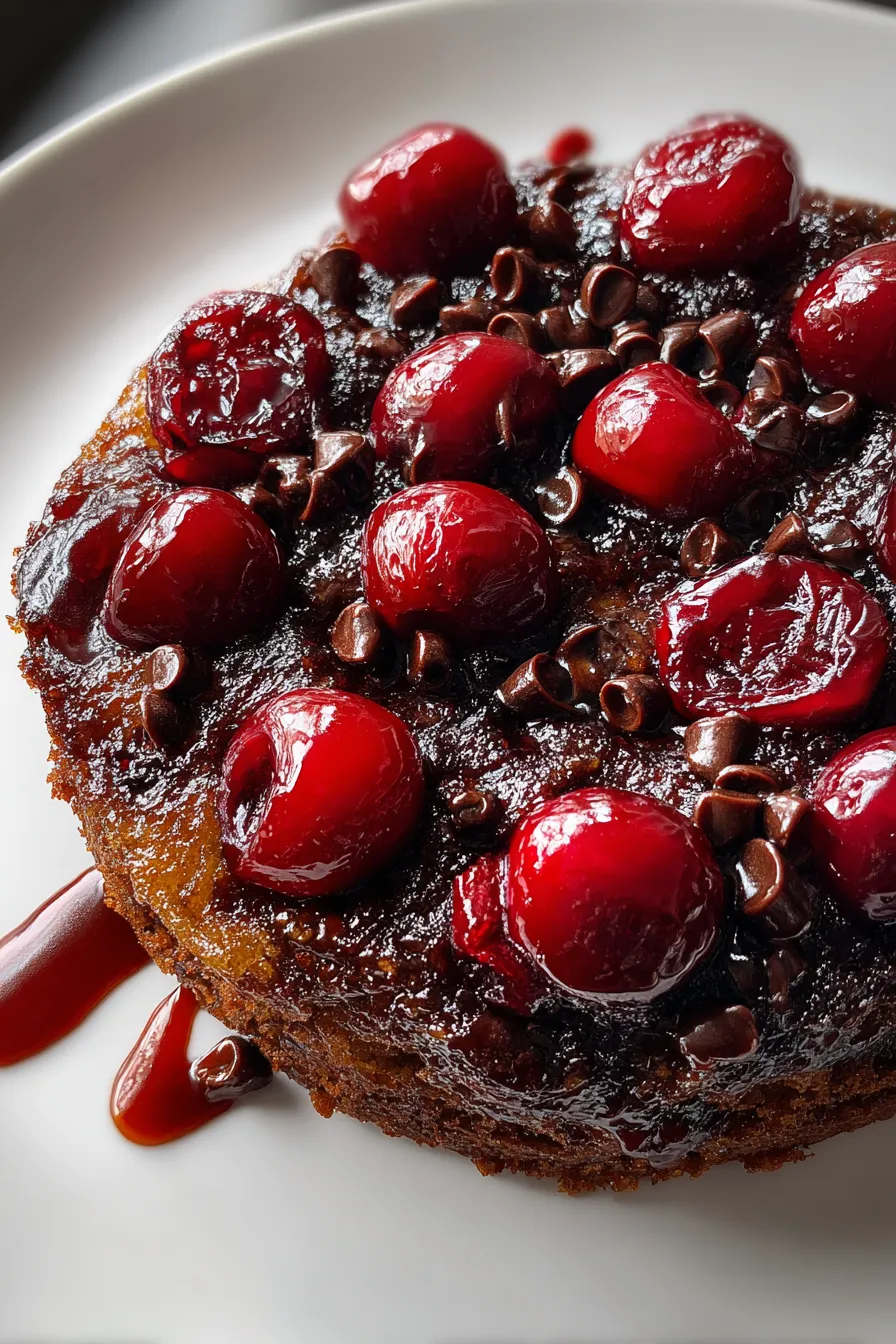 Chocolate Cherry Upside Down Cake – My Food Plans