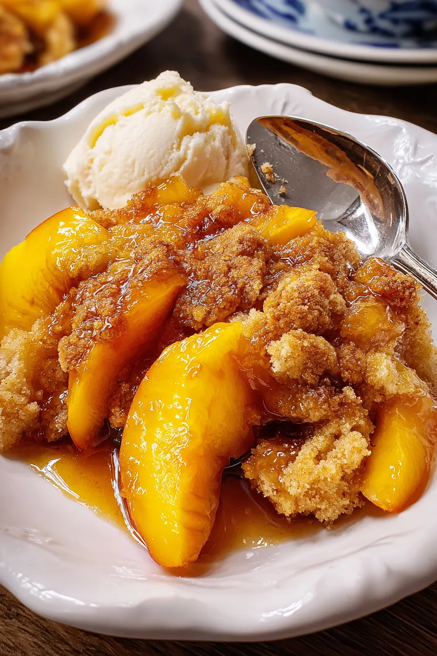 Warm Southern Spiced Peach Cobbler – My Food Plans
