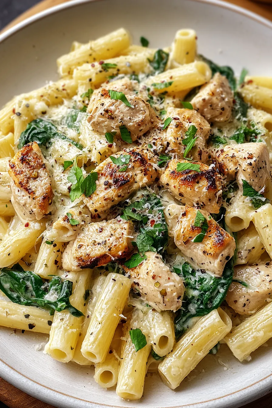 Garlic Parmesan Chicken Pasta – My Food Plans