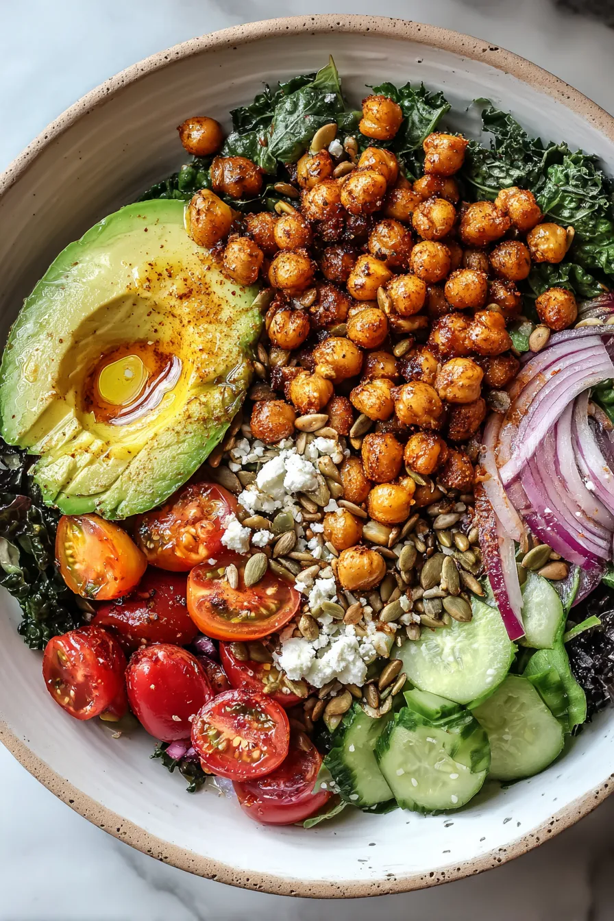 Roasted Chickpeas and Veggie Bowl – My Food Plans