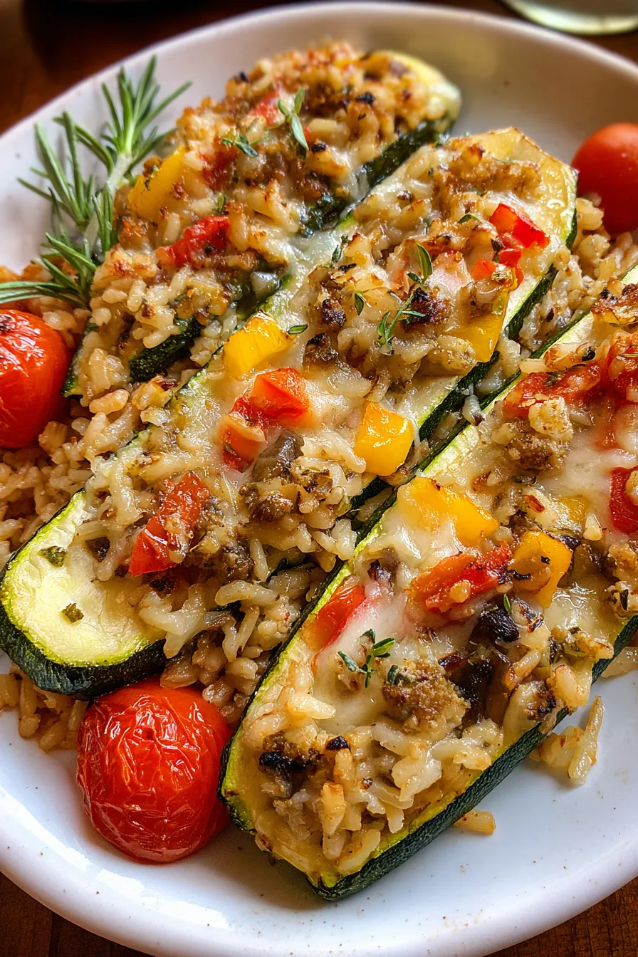 Zucchini Rice Stuffing Casserole – My Food Plans