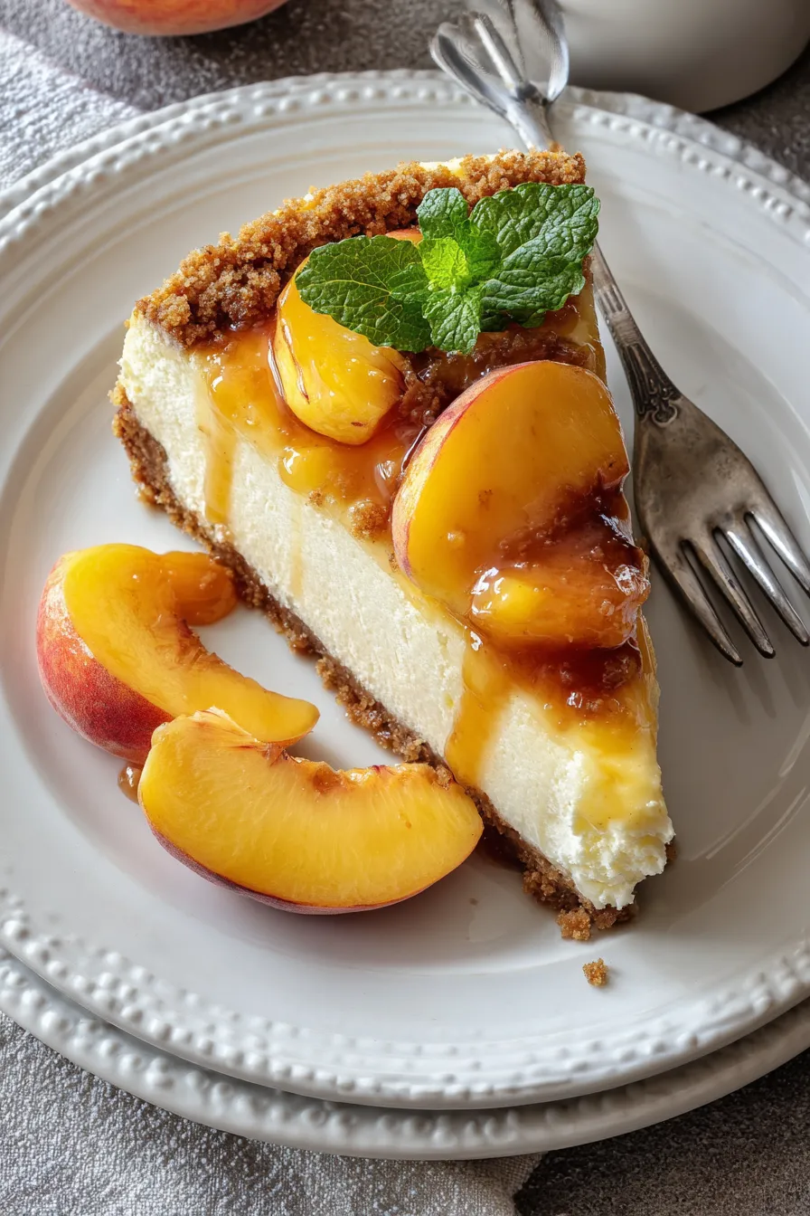 Peach Cobbler Cheesecake – My Food Plans