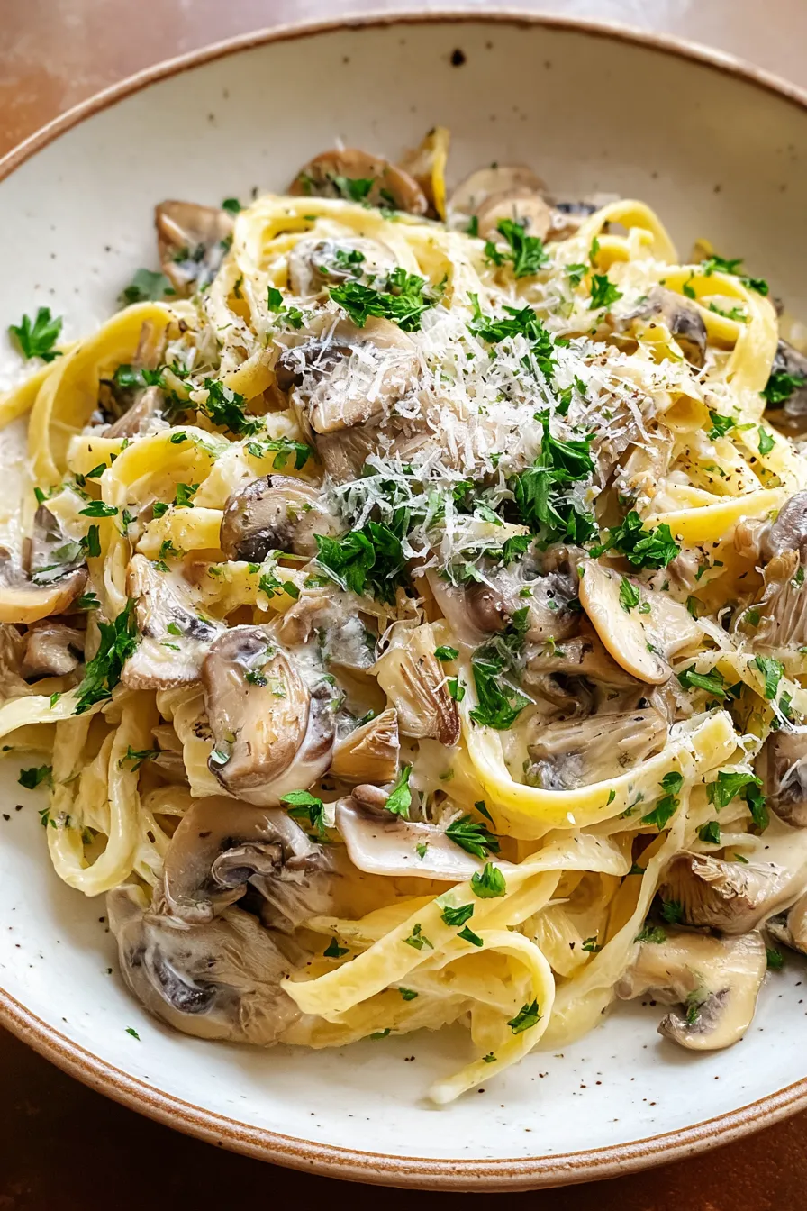Creamy Oyster Mushroom Pasta – My Food Plans
