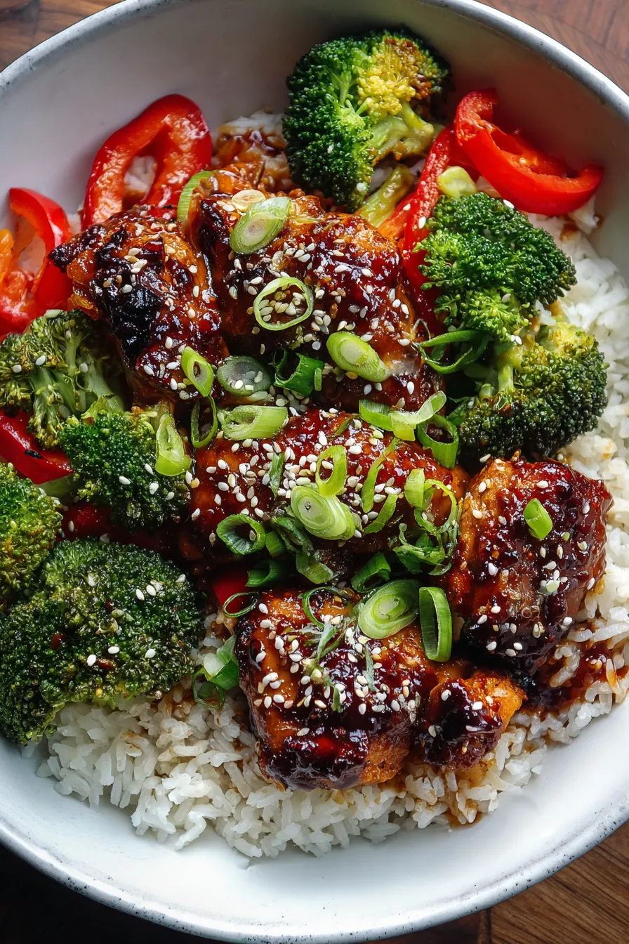 Sticky Chicken Rice Bowls – My Food Plans