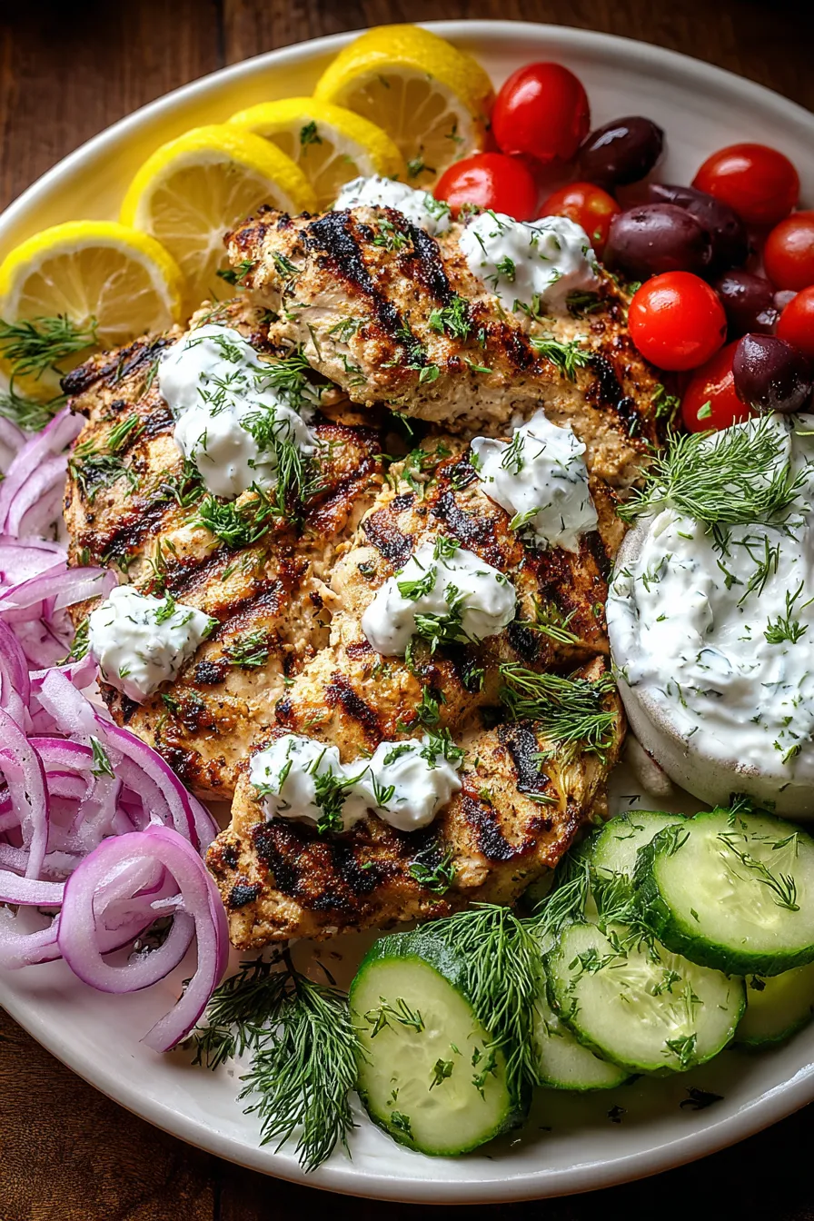 Grilled Mediterranean Tzatziki Chicken – My Food Plans