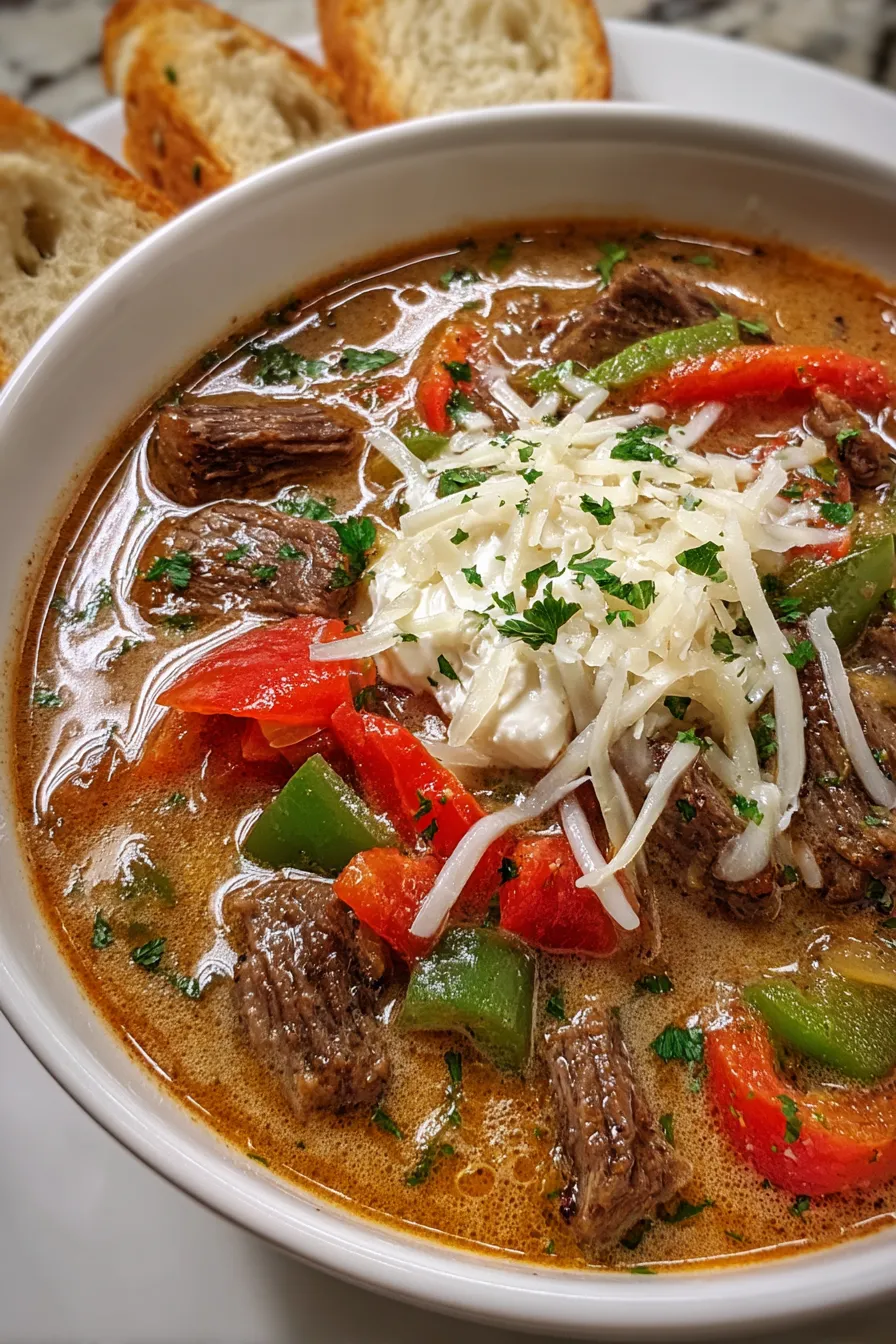 Philly Cheesesteak Soup – My Food Plans