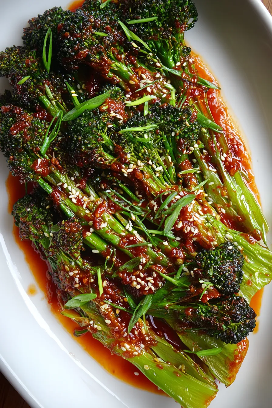 Spicy Roasted Gochujang Broccoli – My Food Plans