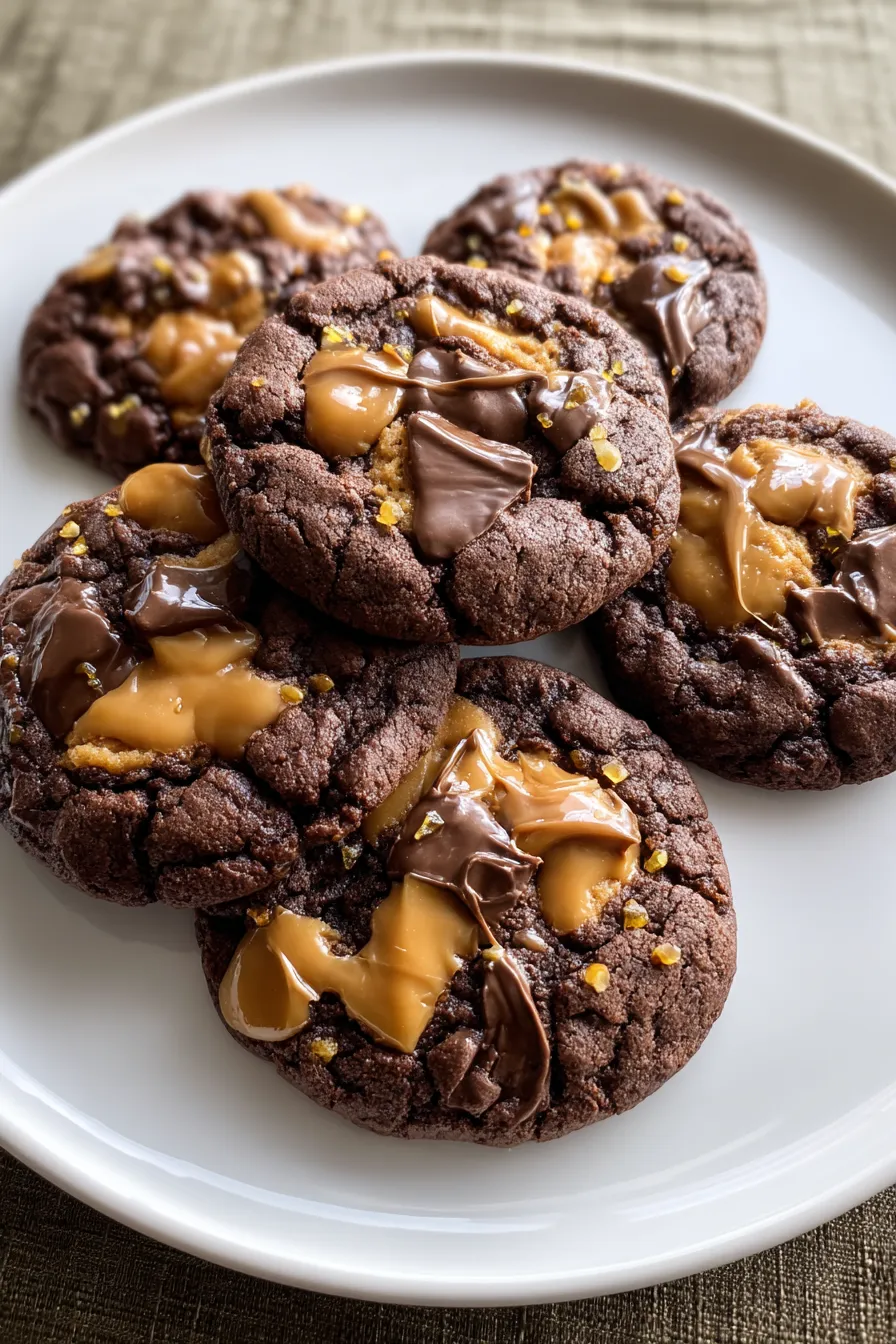Peanut Butter Chocolate Caramel Cookies – My Food Plans