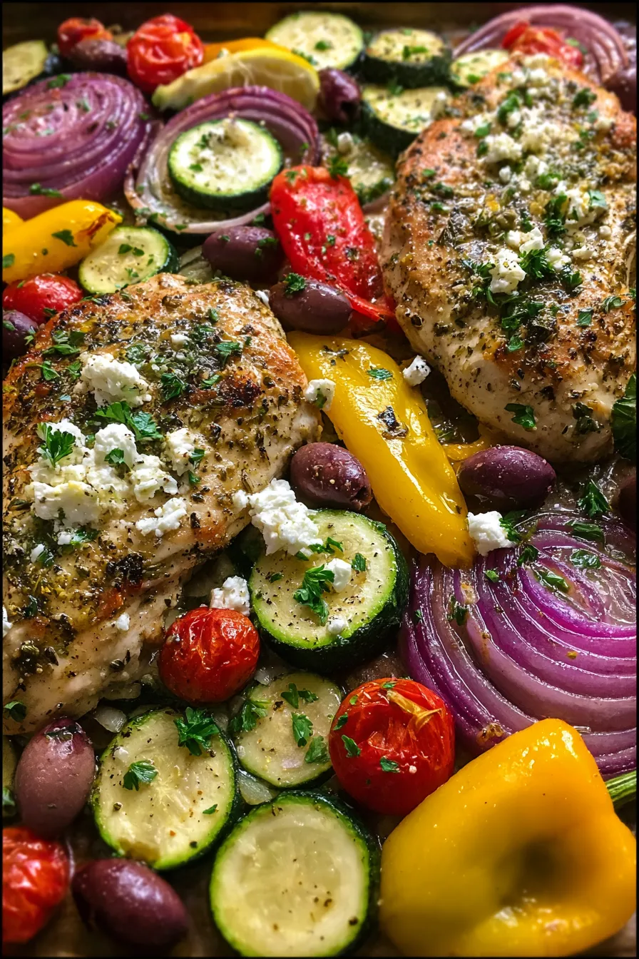 Mediterranean Chicken & Zucchini Sheet Pan Dinner – My Food Plans
