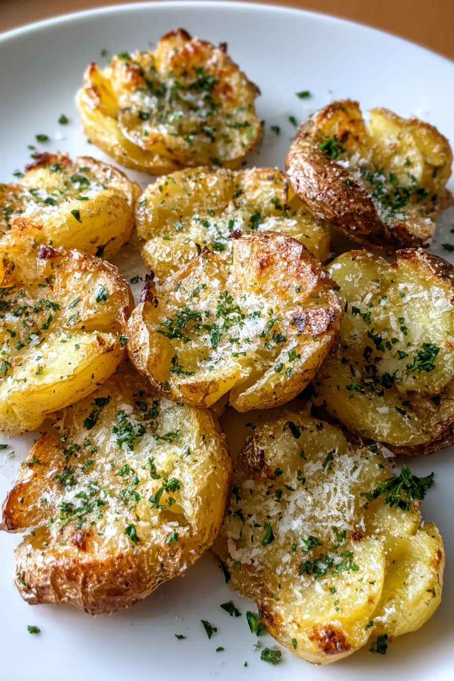 Garlic Parmesan Smashed Potatoes – My Food Plans